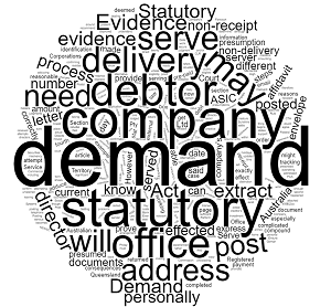how to serve a statutory demand debt recovery qld