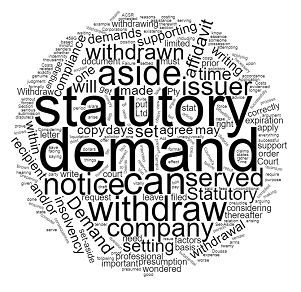 how to withdraw statutory demands