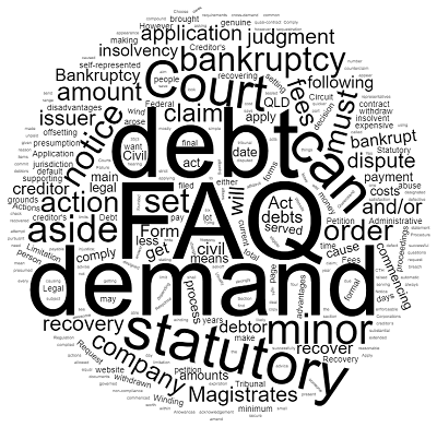 Debt recovery FAQ frequently asked questions Queensland