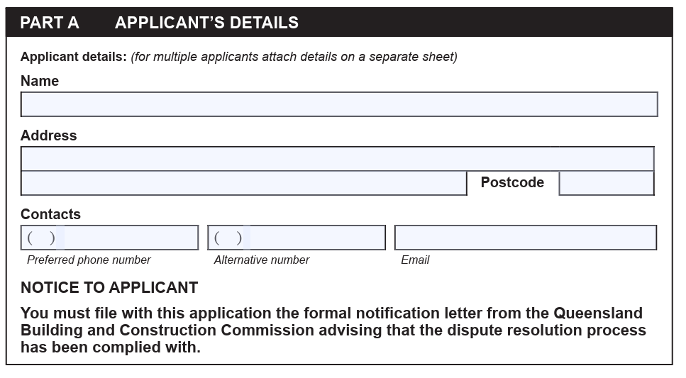 Notice QBCC dispute resolution has been complied with